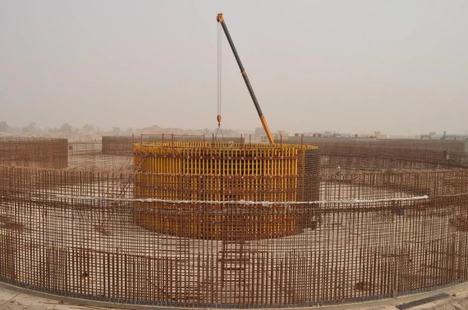 Clarifier formwork, Abu Ghraib water treatment plant